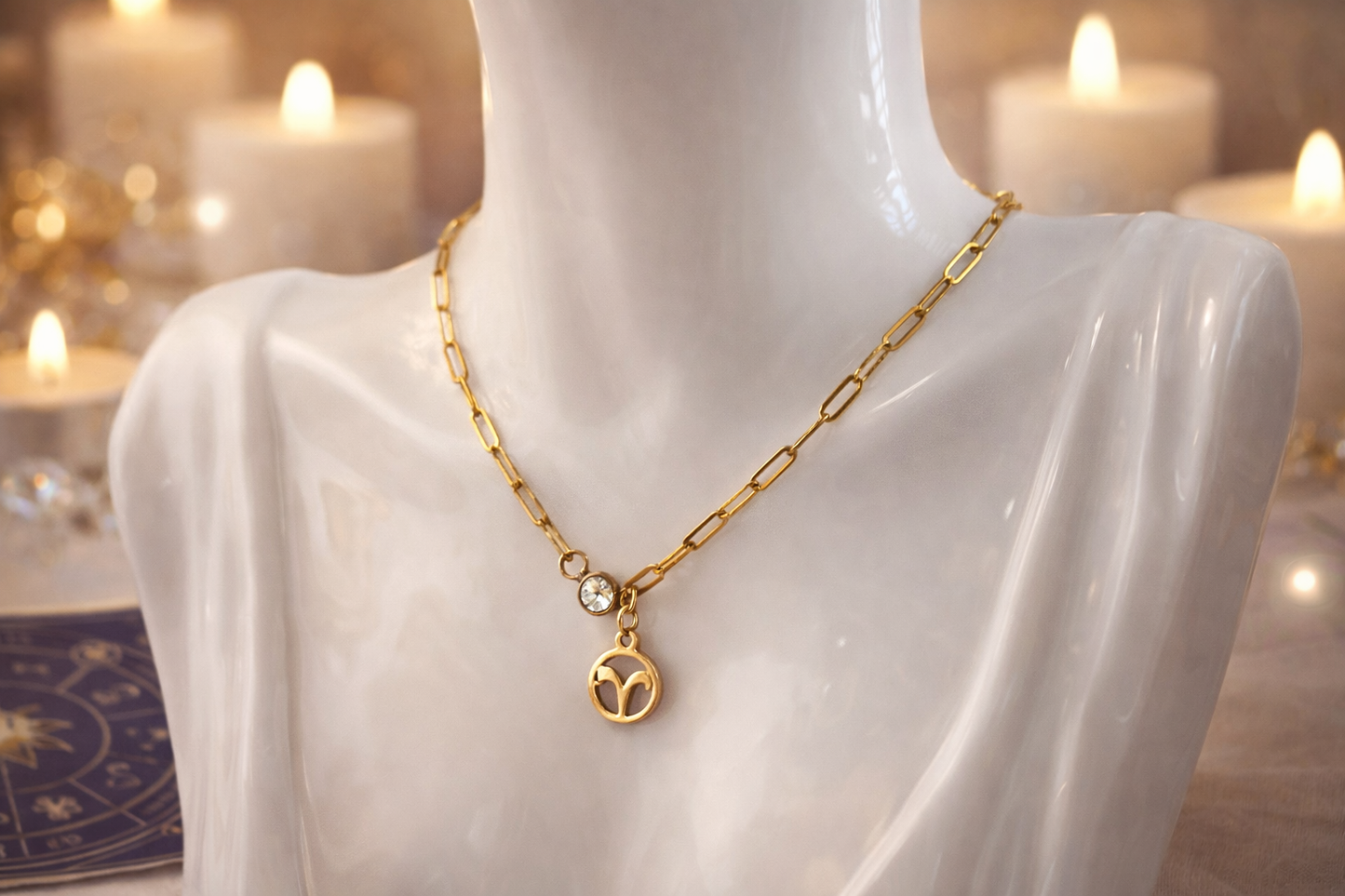 Collier Astrologique  – Acier Inoxydable Doré