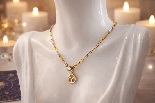 Collier Astrologique  – Acier Inoxydable Doré