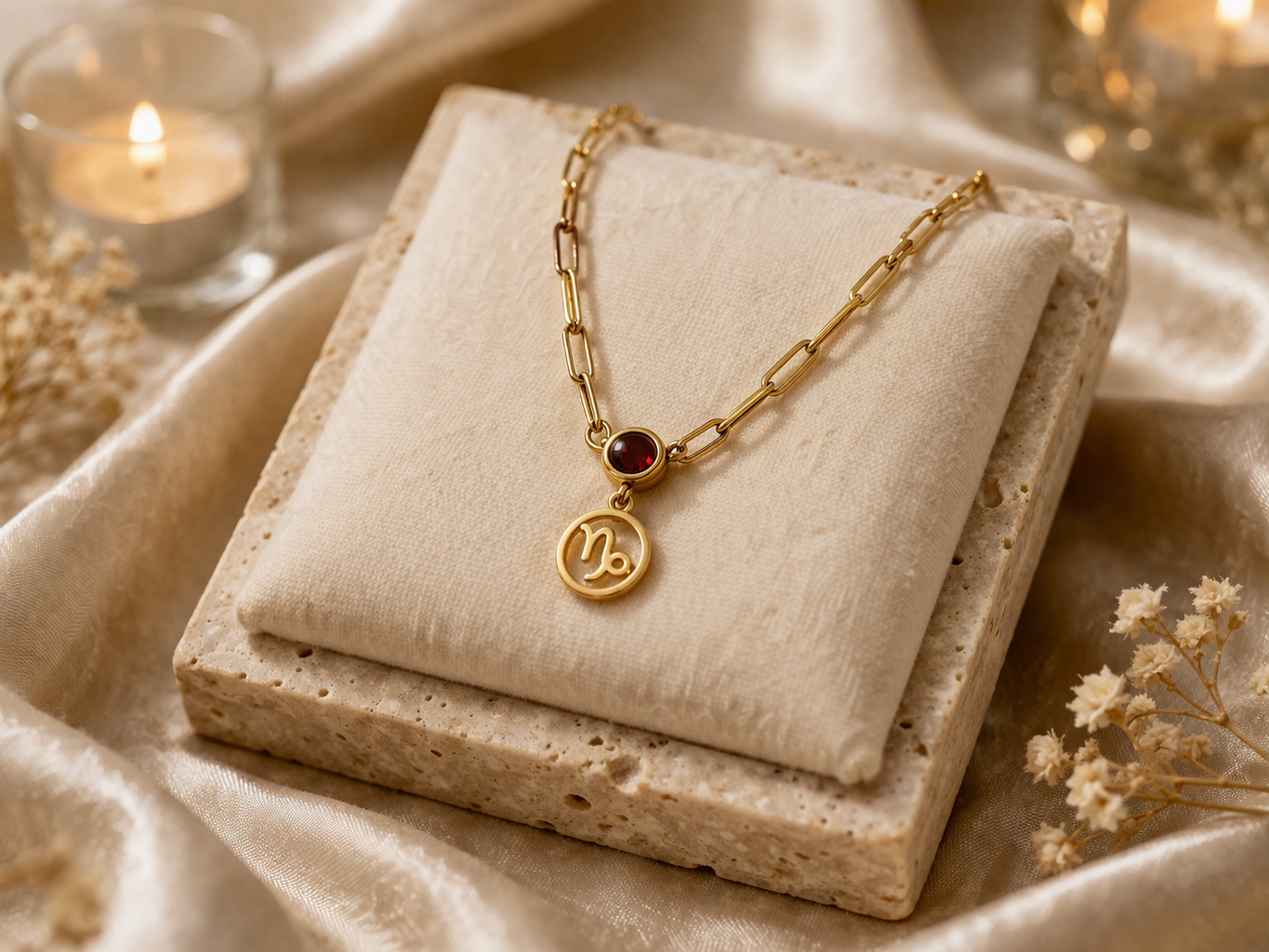 Collier Astrologique  – Acier Inoxydable Doré