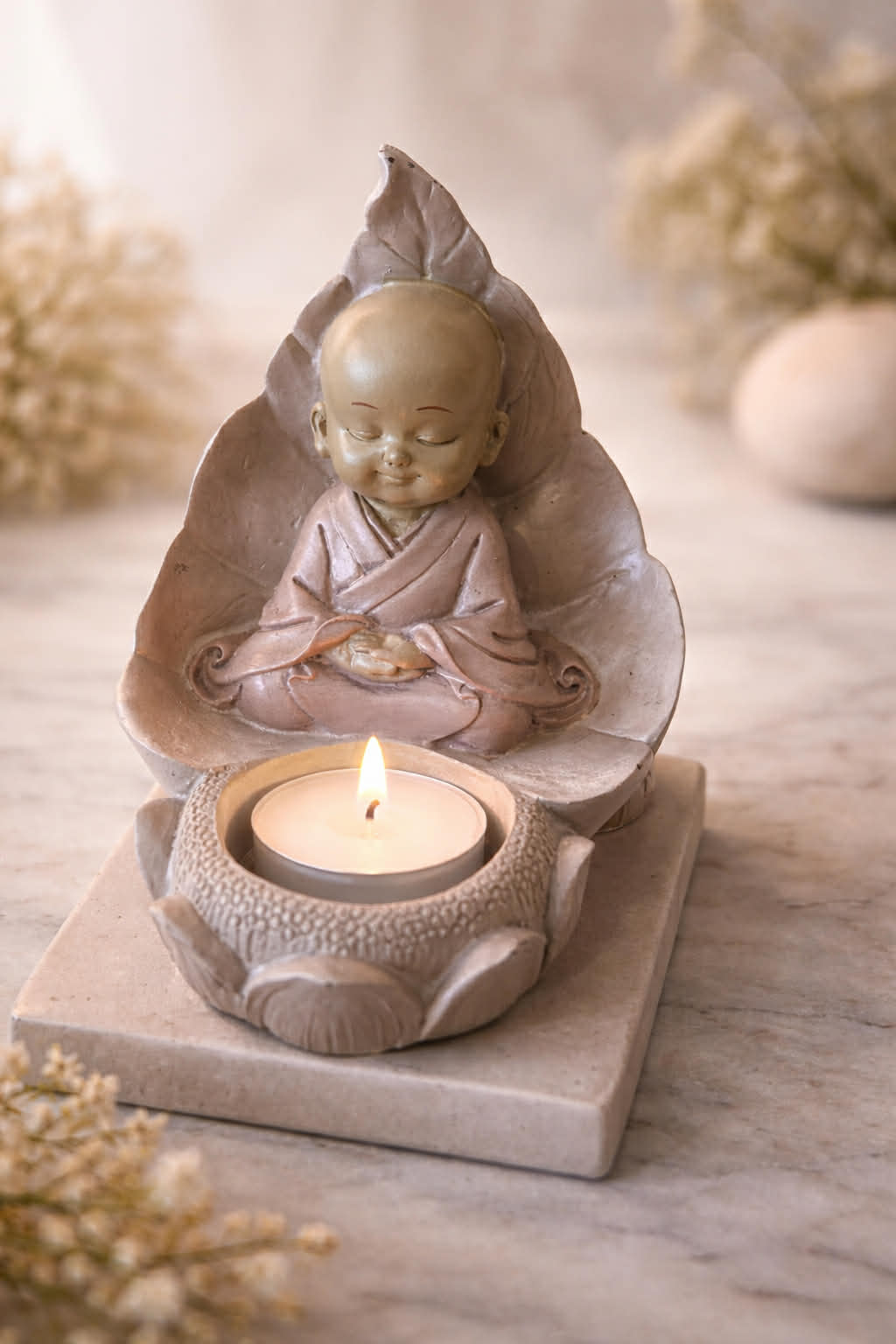 🌿 Support réchaud Bouddha – Harmonie & sérénité